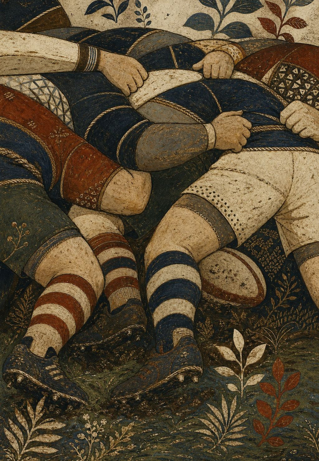 Isprepletena tijela među lišćem