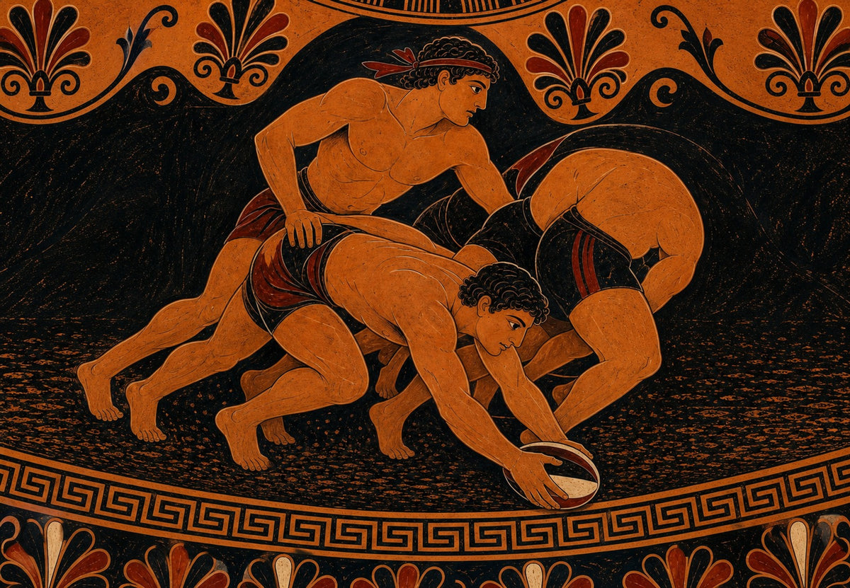 The scrum on the ancient vase (Landscape)
