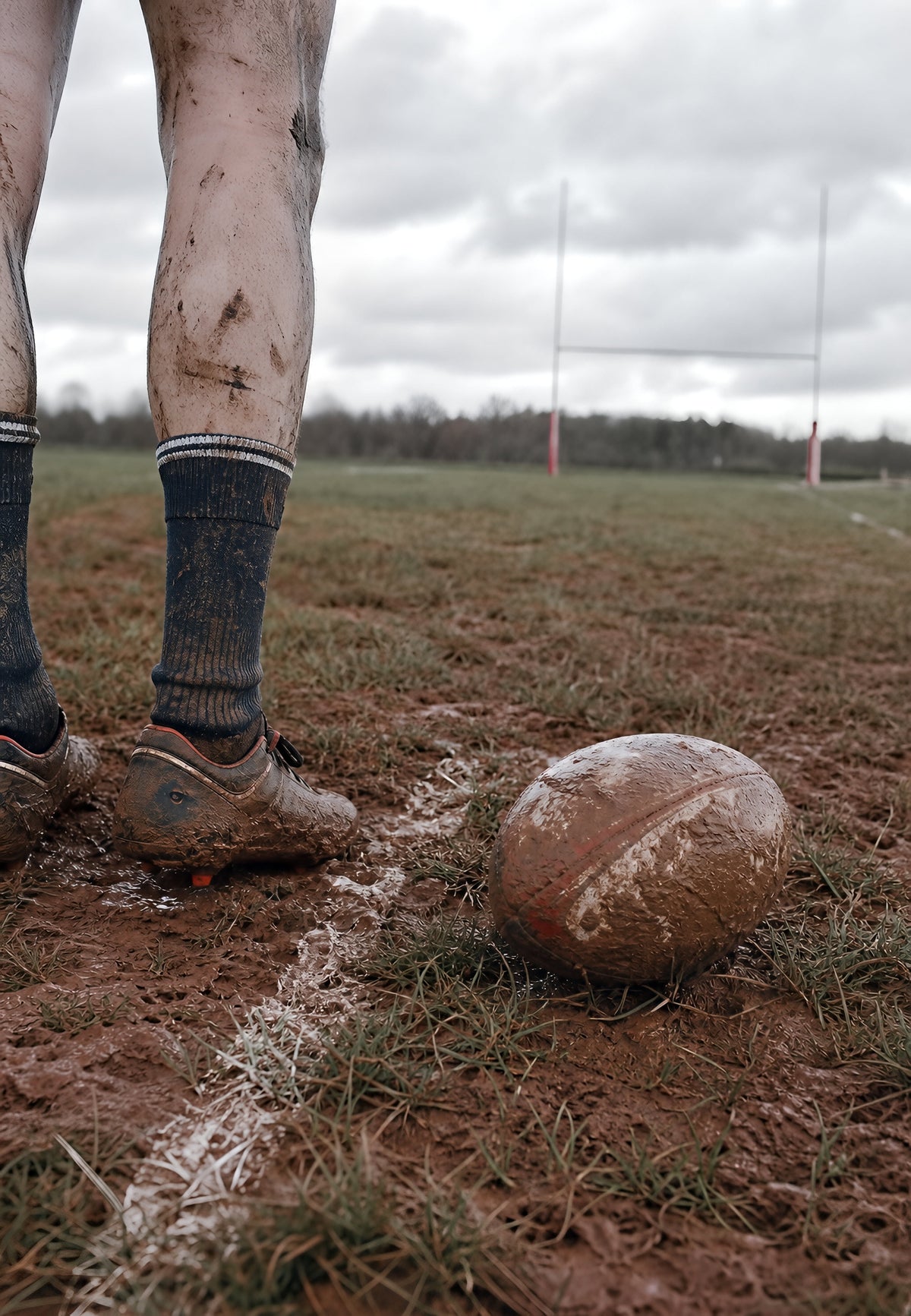 The ball in the mud