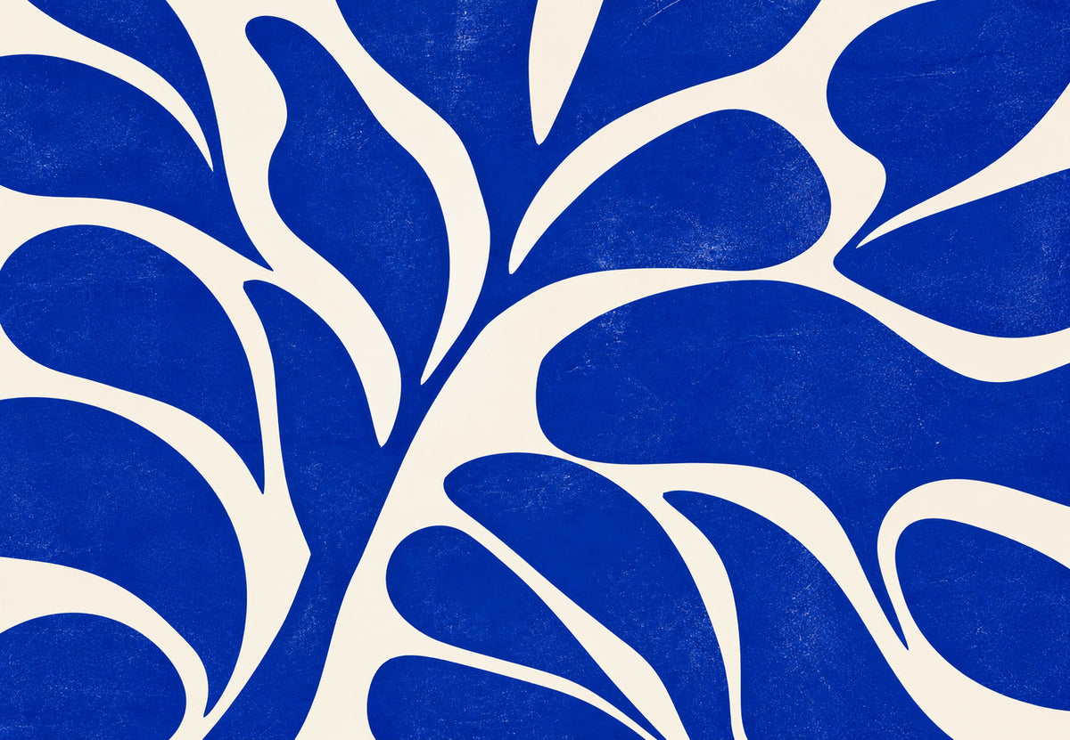 Organischer blauer Rhythmus (Querformat)
