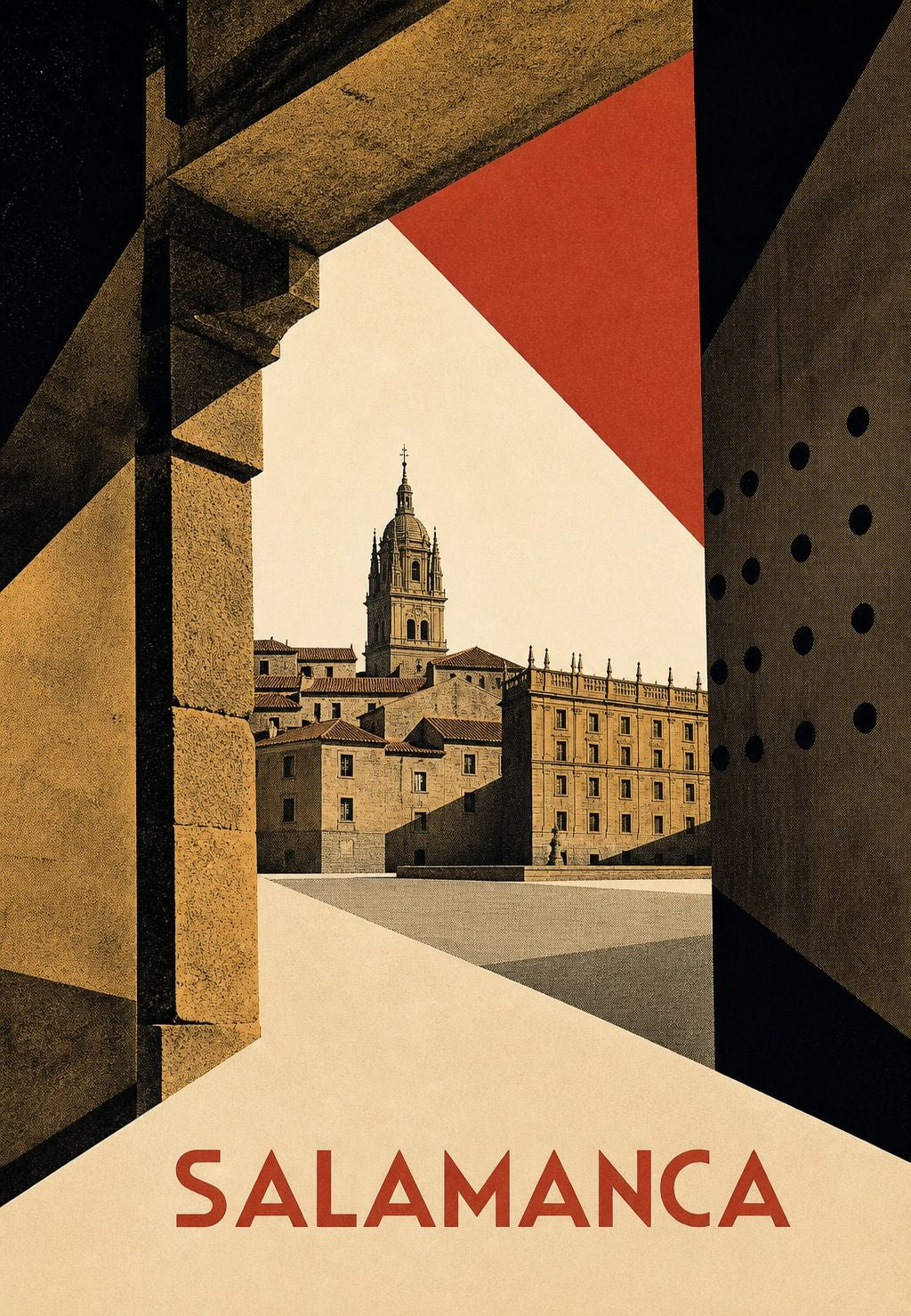 Salamanca - The Cathedral under the Arcade