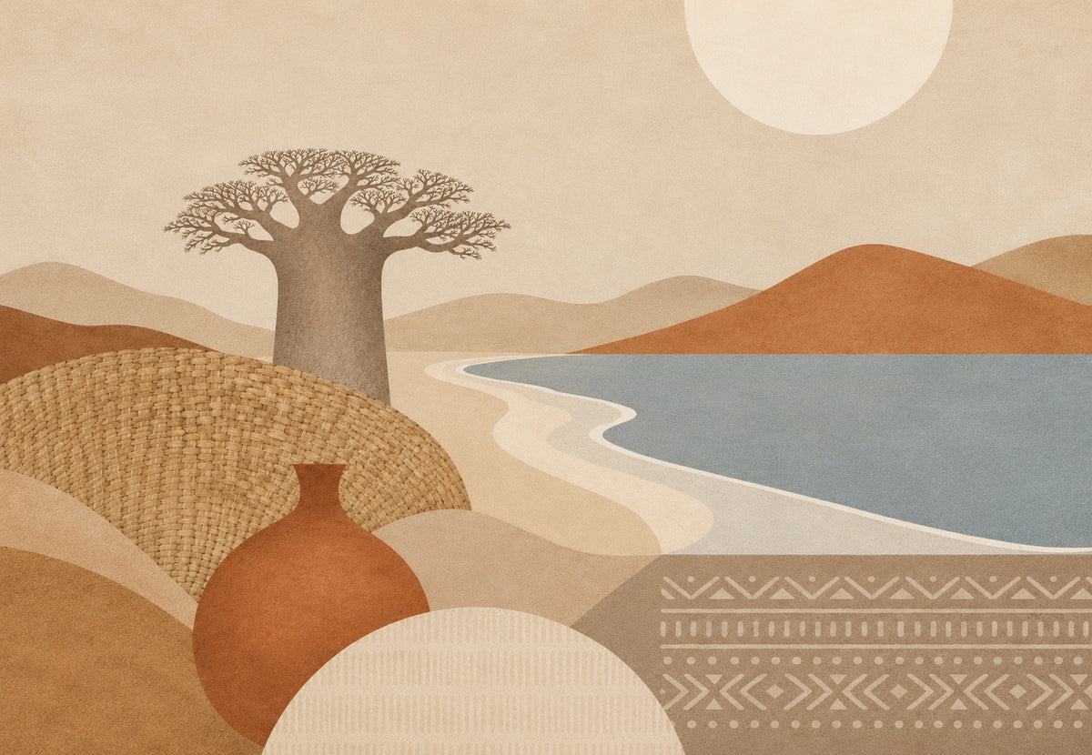 Senegal - Der Baobab am Fluss (Querformat)