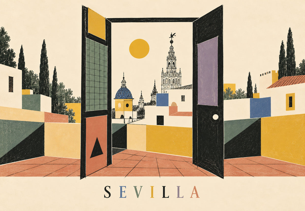 Sevilla - De open deur naar de Giralda (Liggend)