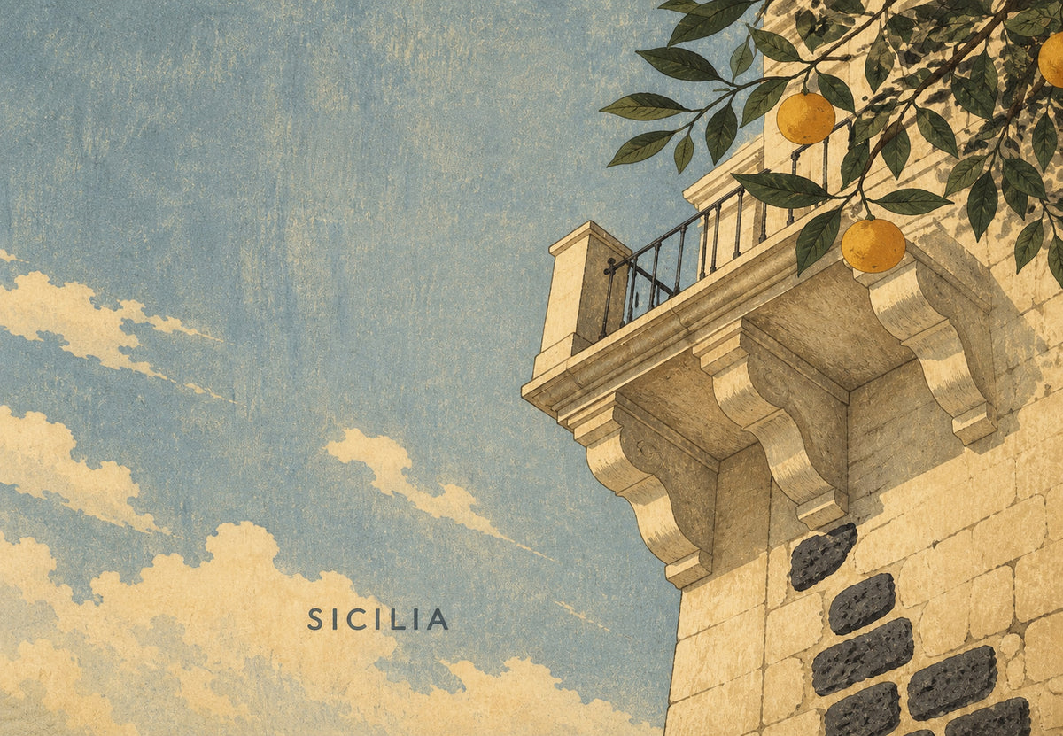 Le balcon aux oranges (Paysage)