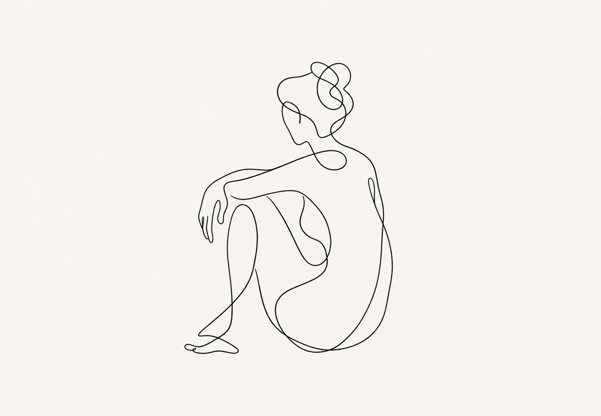 Silhouette in einer Linie (Querformat)