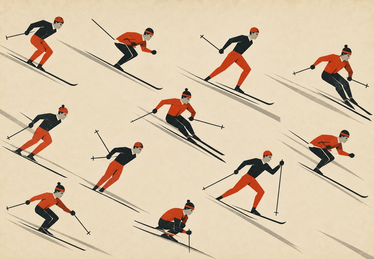 Skiers' Ballet (Landscape)