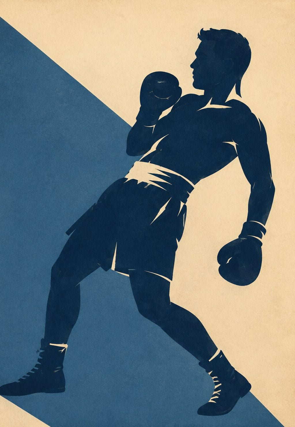 Boxer in Fighting Stance