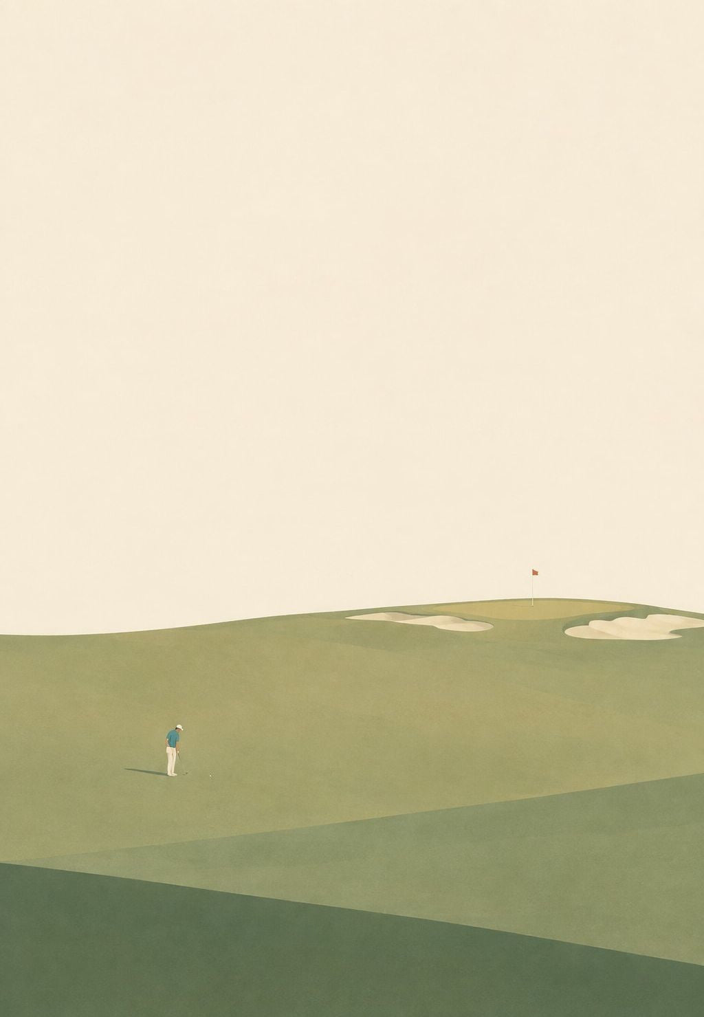 The Golfer on the Green Hill