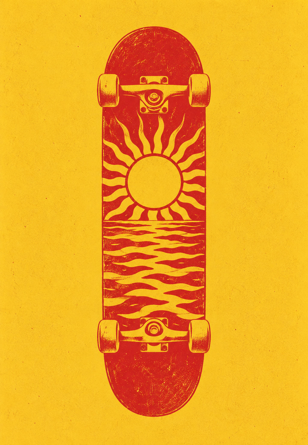 Sun and Waves Skateboard