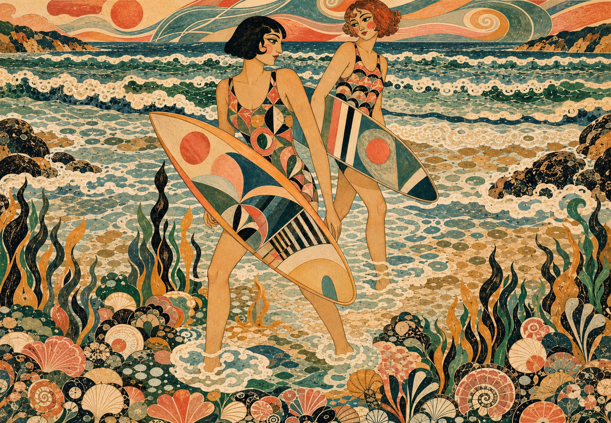 Rückkehr vom Strand (Querformat)