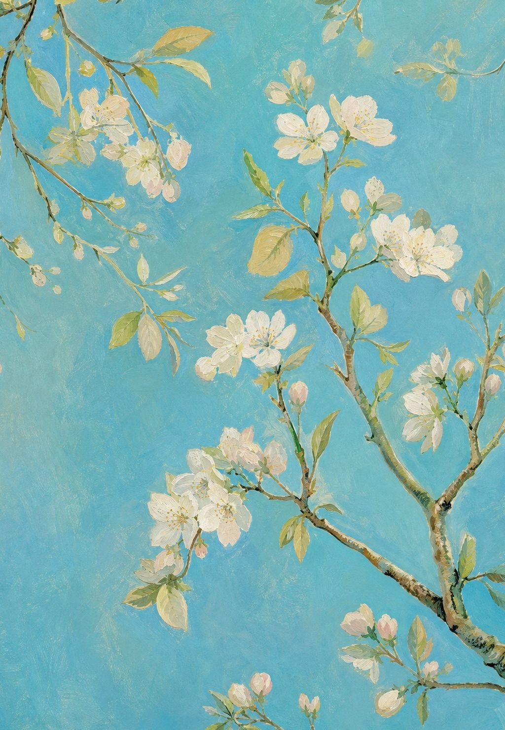 Almond trees in blossom