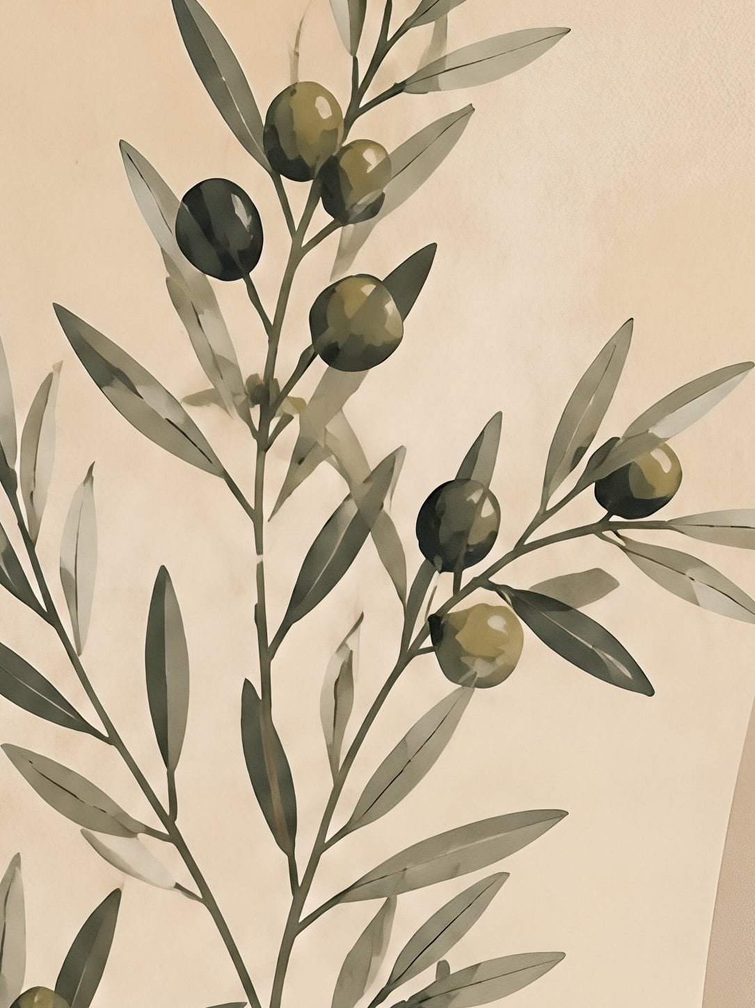 Detail a taille reelle du tirage, affiche tendances deco amphore dolivier sur soleil