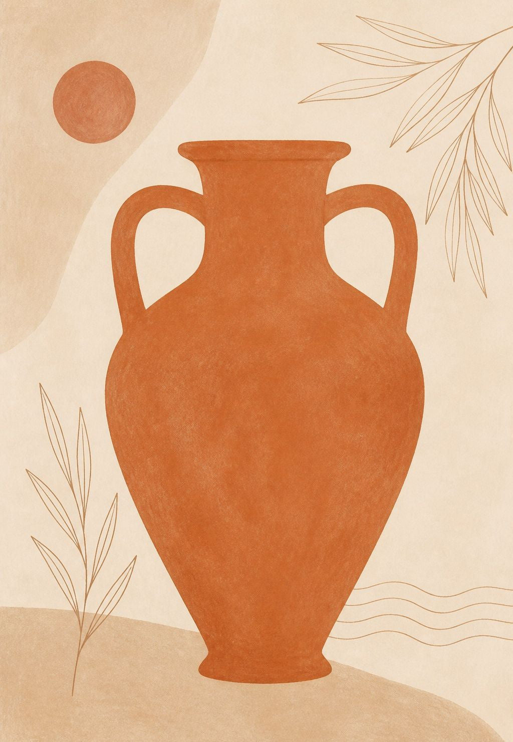 The amphora and the drawn stems