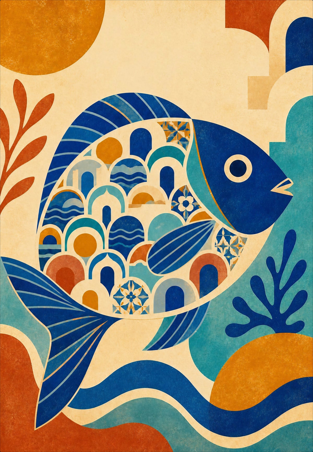 Der Fisch mit den azurblauen Fliesen