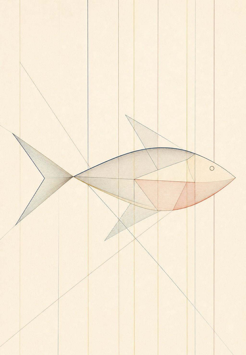 The fish in taut threads