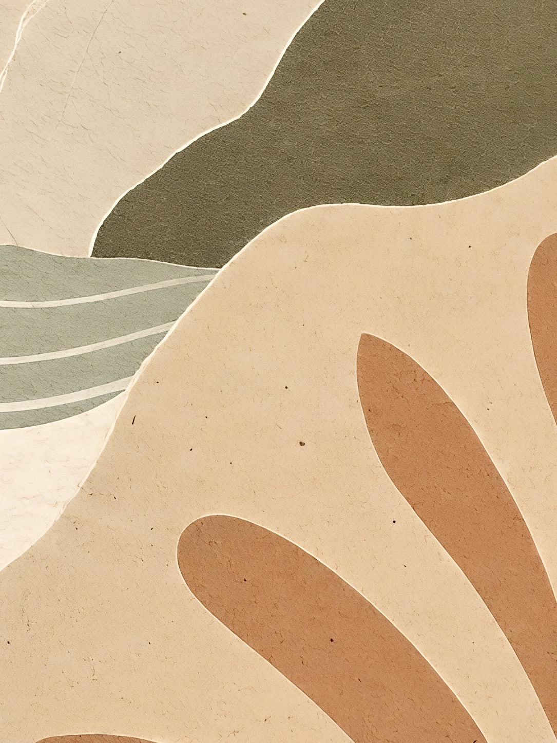 Detail a taille reelle du tirage, affiche tendances deco le soleil derriere les collines
