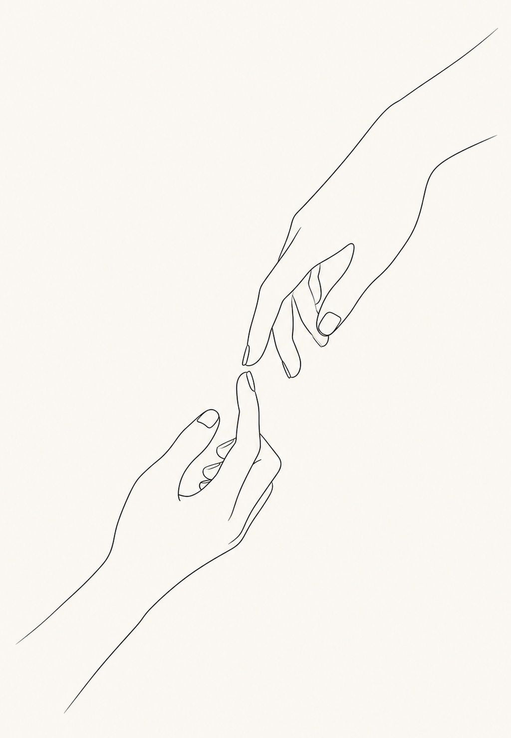 Hands almost touching