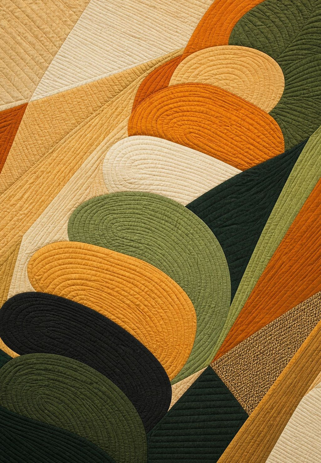 Organic patchwork, earth tones