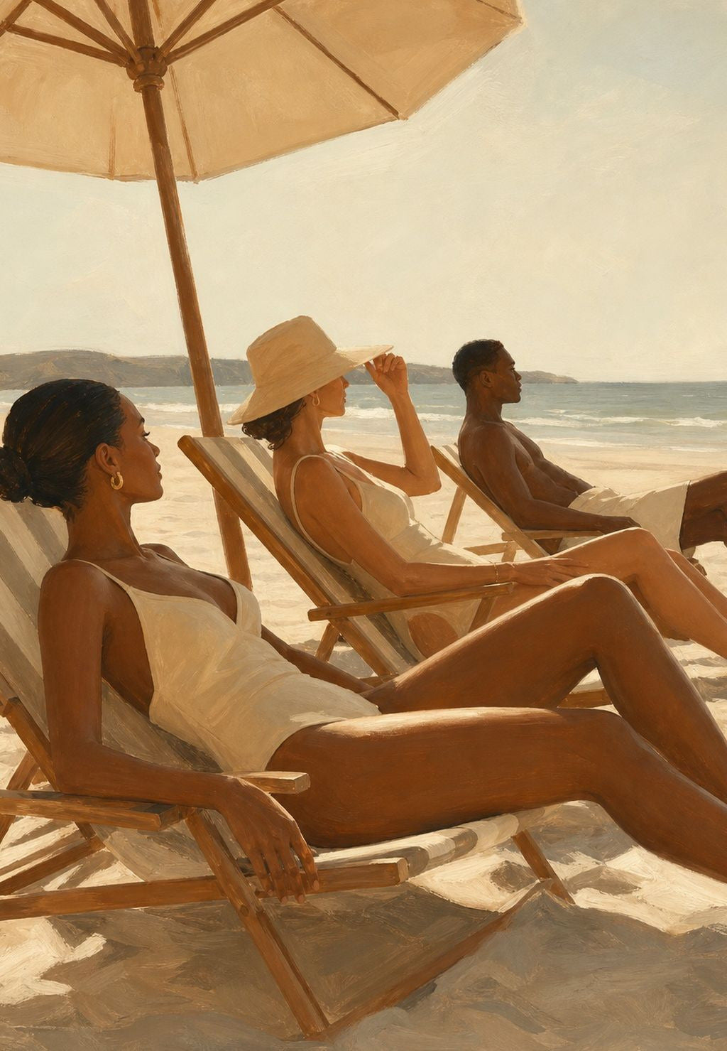 Las tumbonas frente al mar