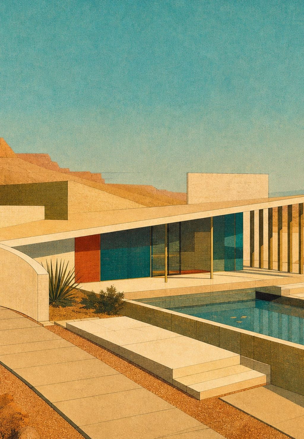 La villa blanca en el desierto