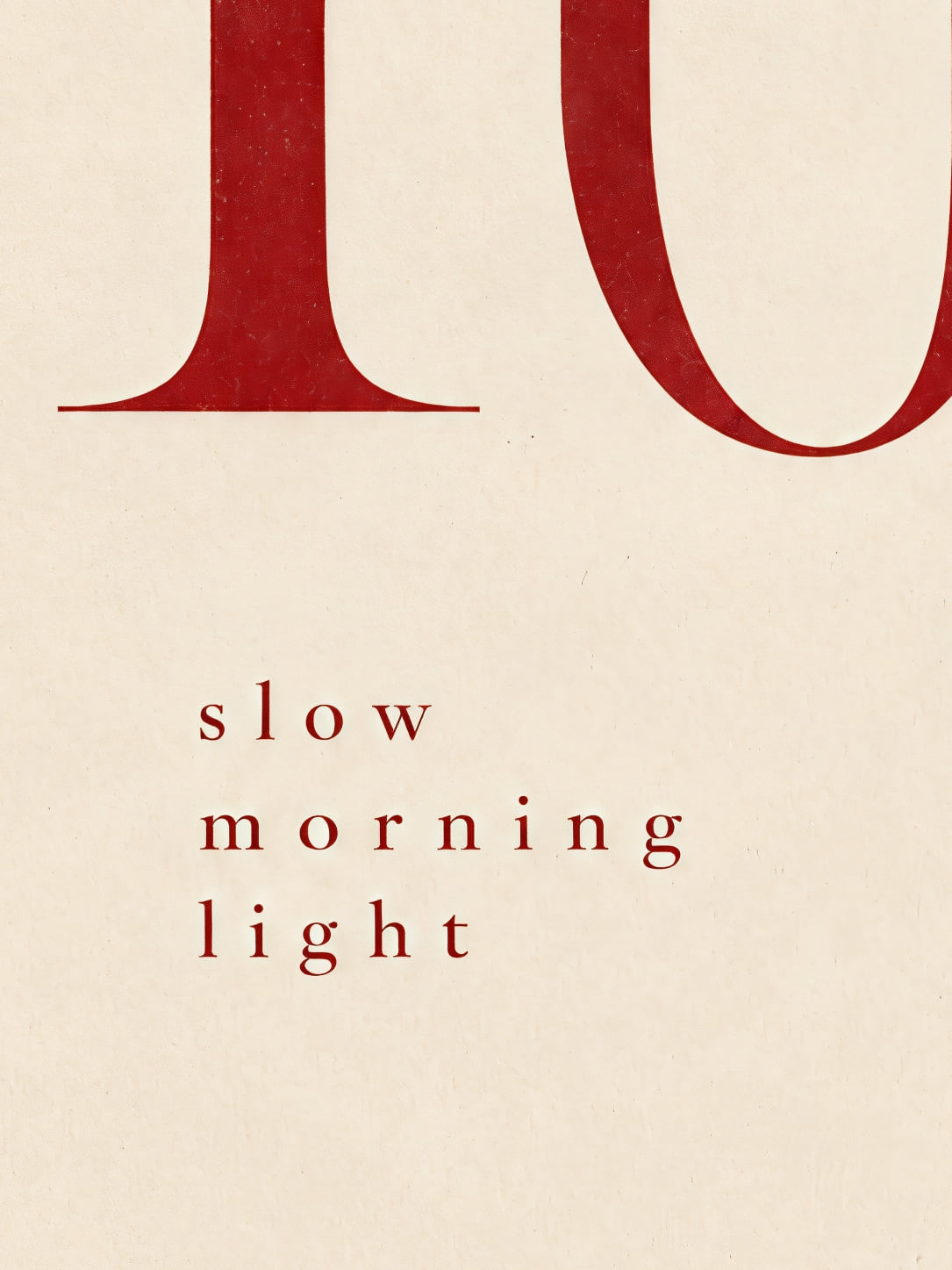 Detail a taille reelle du tirage, affiche typographique soft hours typo bordeaux