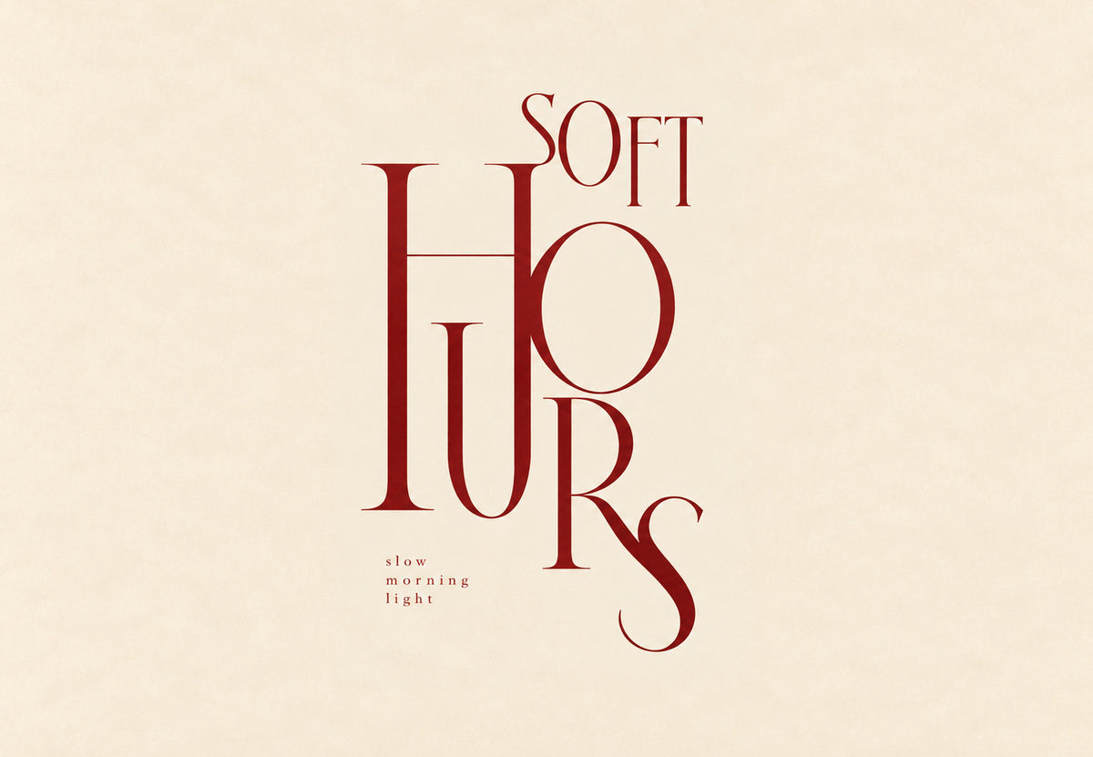 Soft Hours, bordó typografie (Na šířku)