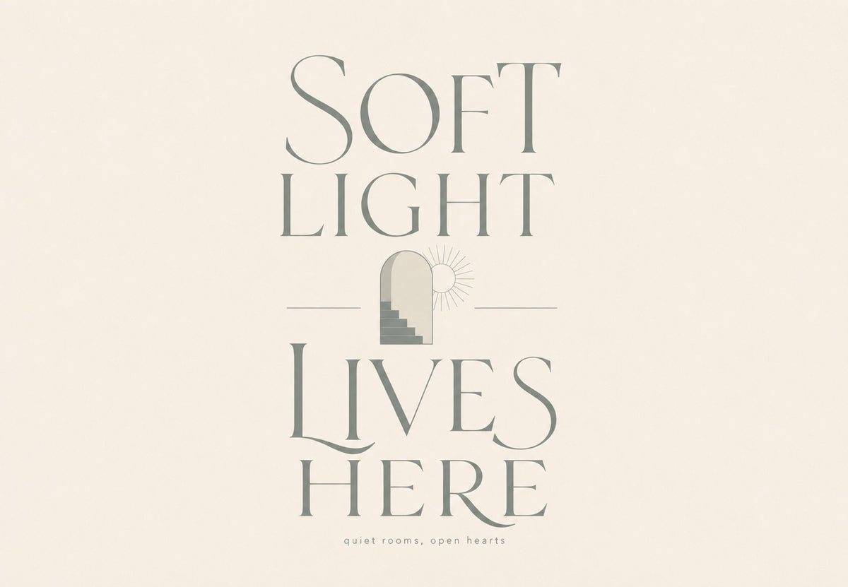 Soft Light Lives Here, typografie (Na šířku)