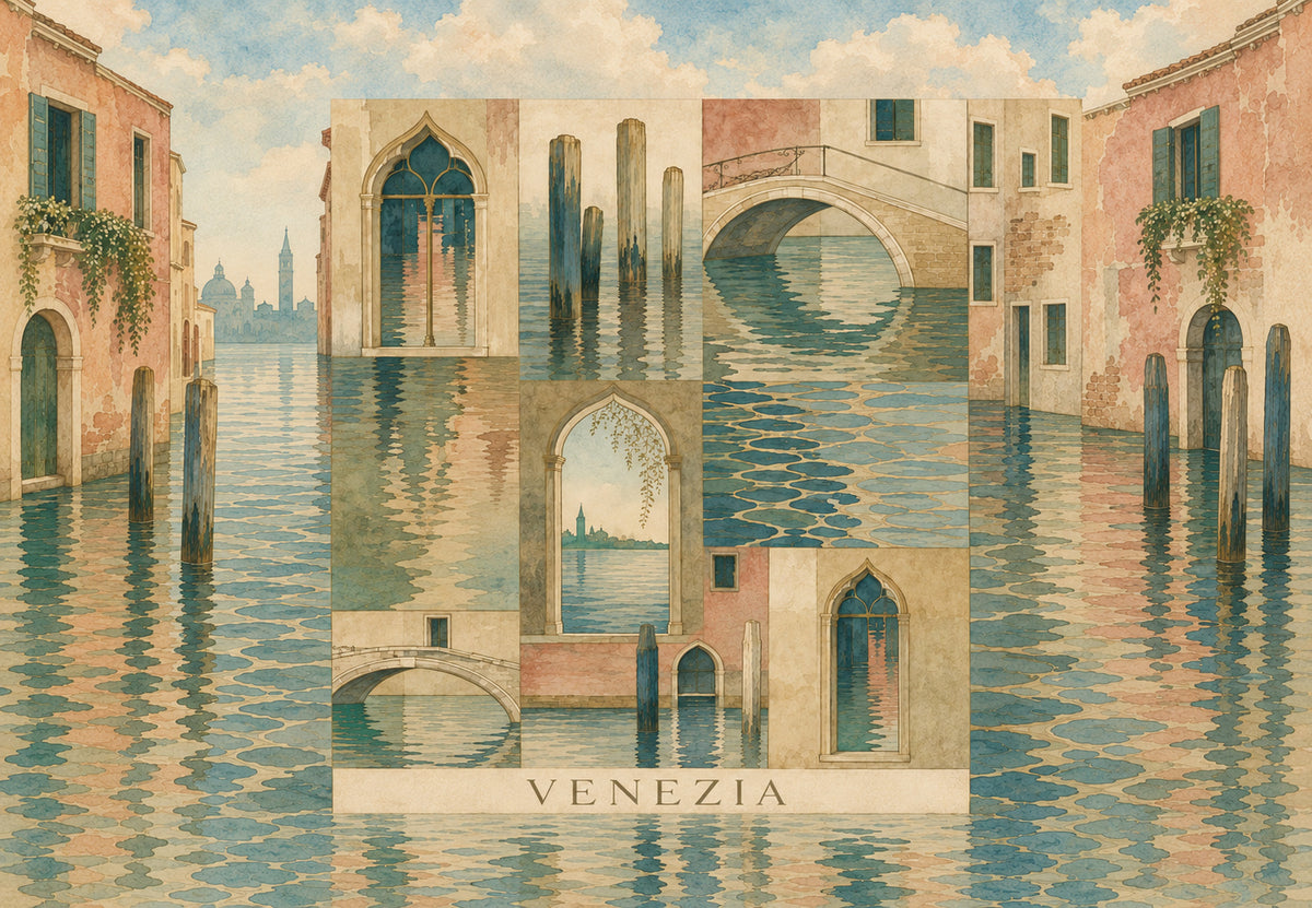 Venice - Windows and Bridges in Nine Views (Landscape)
