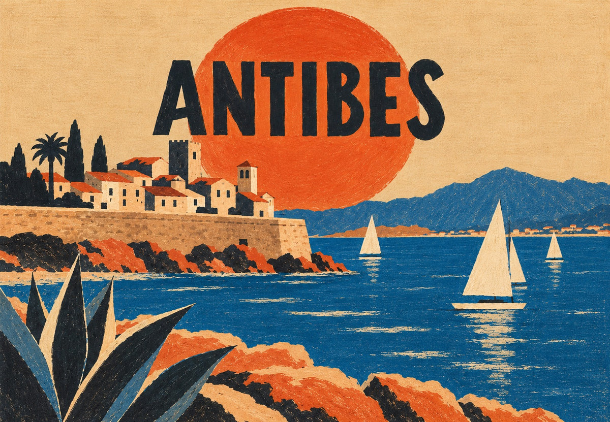 Antibes, plachetnice a agáve (Na šířku)
