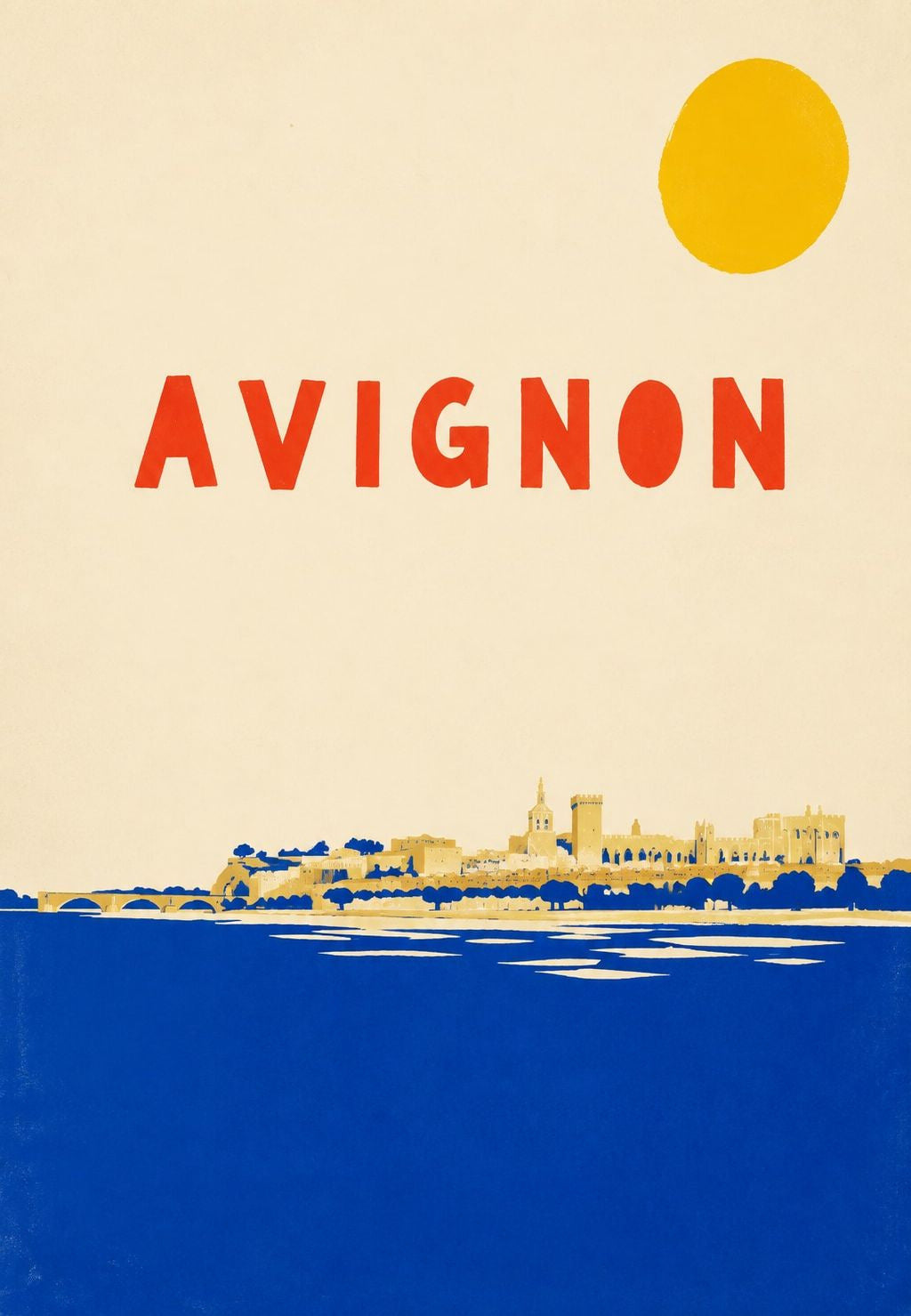 Avignon Seen from the Rhône