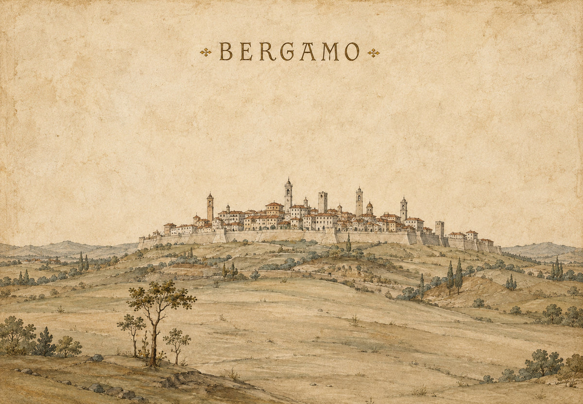 Bergamo, vom Hügel aus gesehen (Querformat)