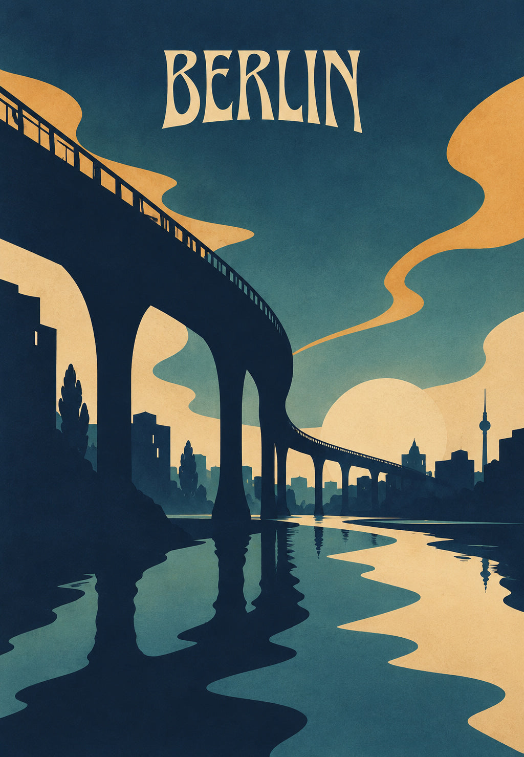 Berlin, the Waterside Viaduct