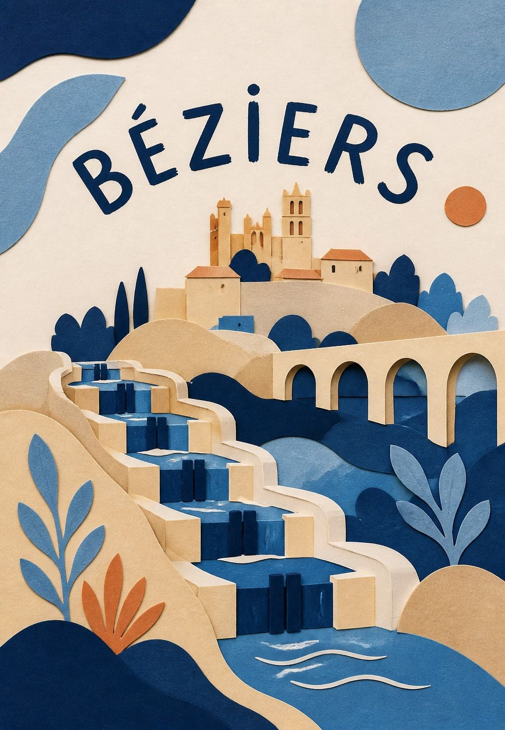 Béziers, Kathedrale und Kaskadenschleusen