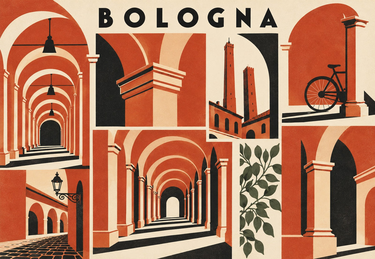 Bologna, portici e bicicletta (Orizzontale)
