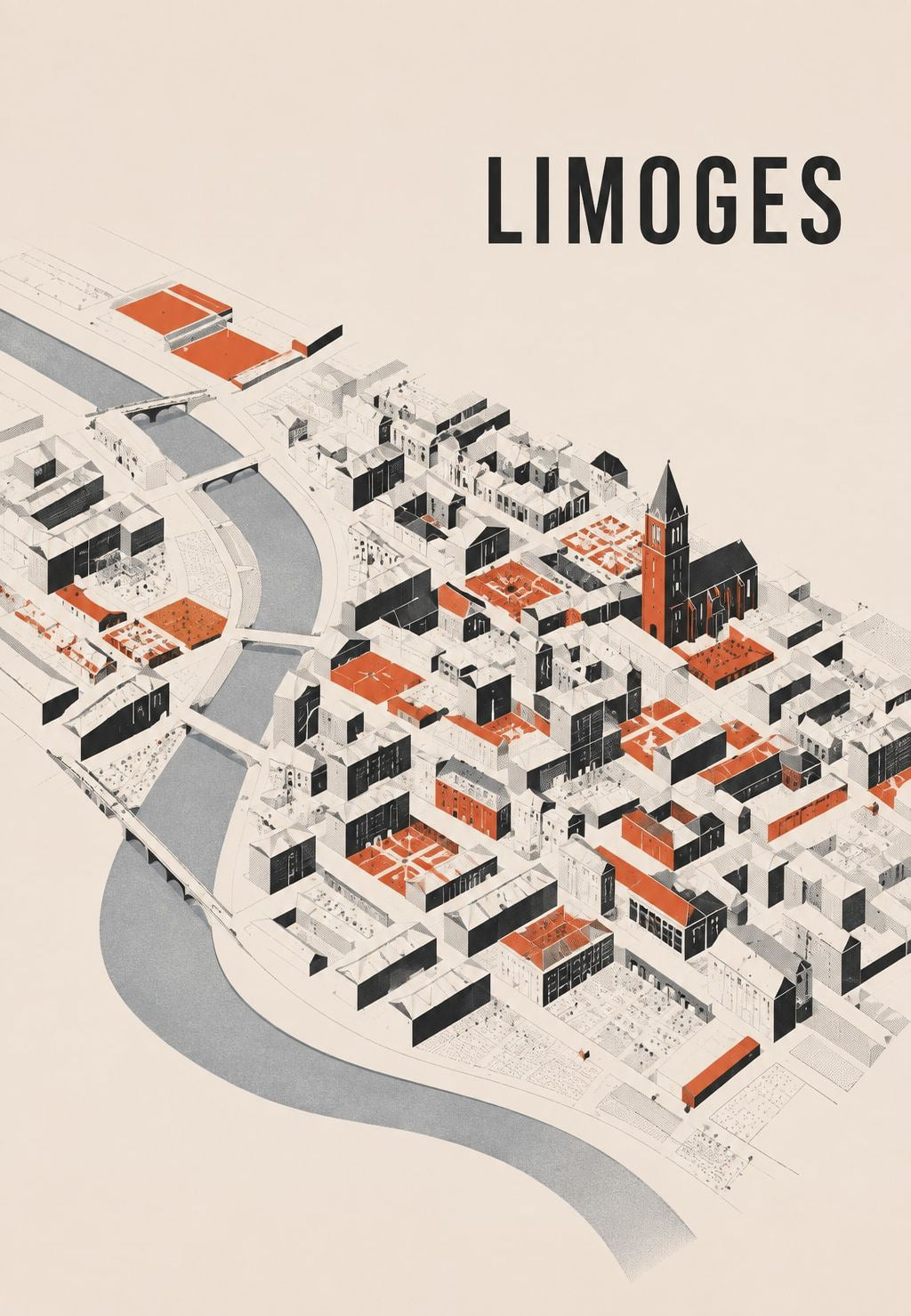 Mapa Limoges