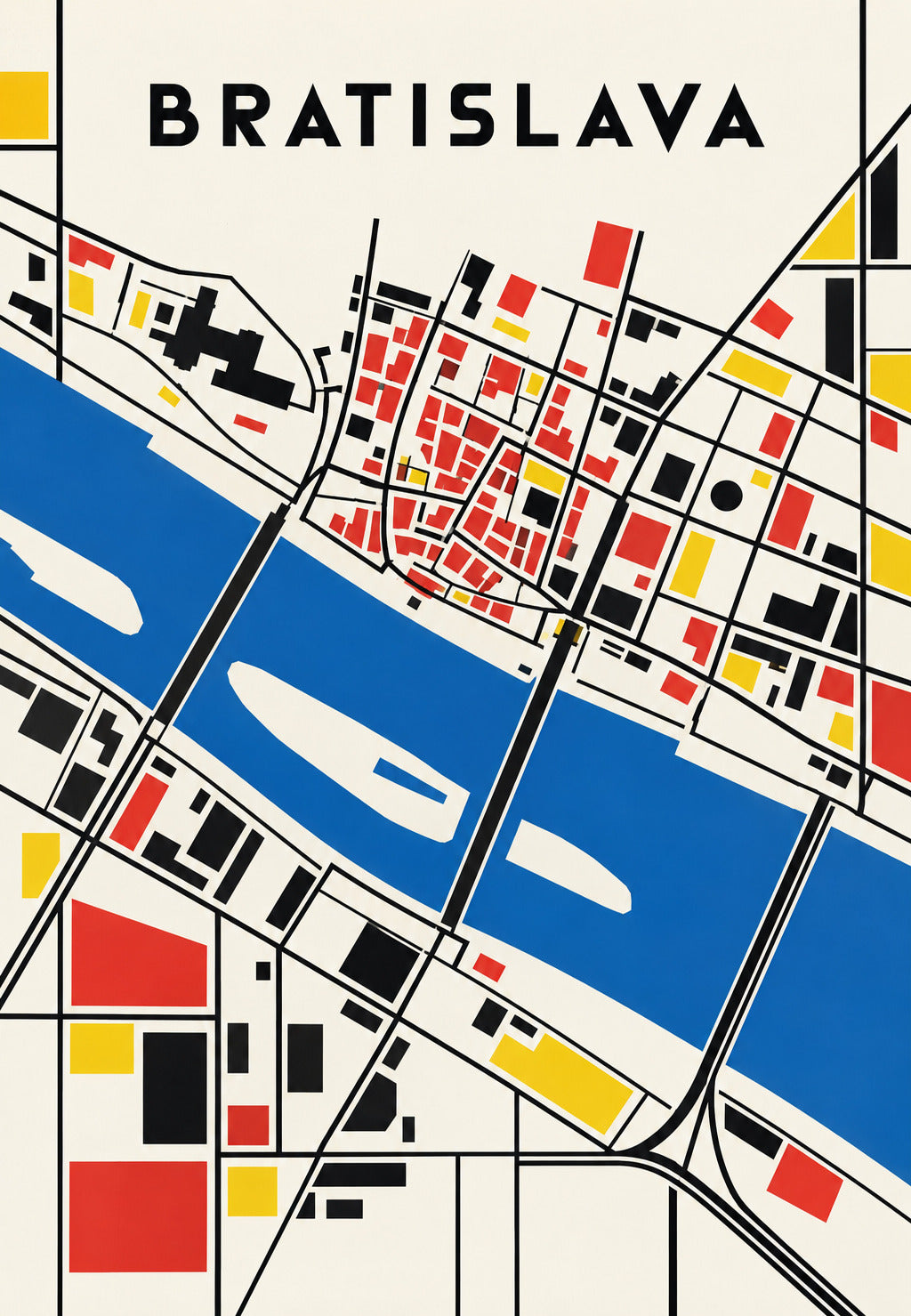 Mapa geométrico de Bratislava