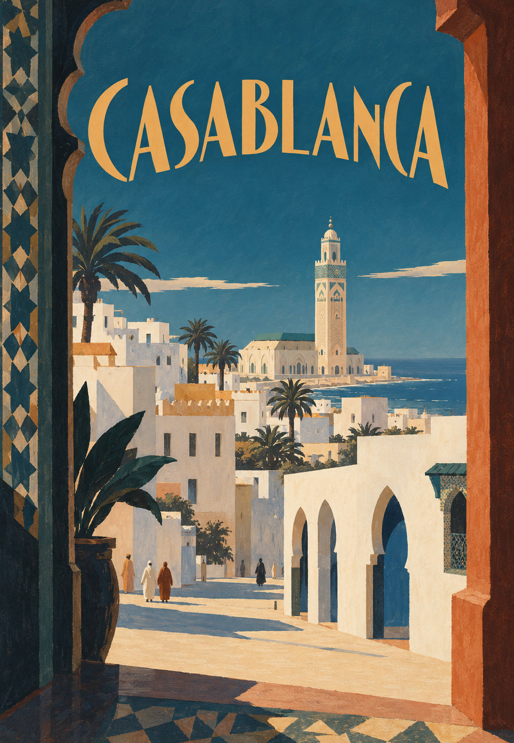 Casablanca, il minareto e le palme