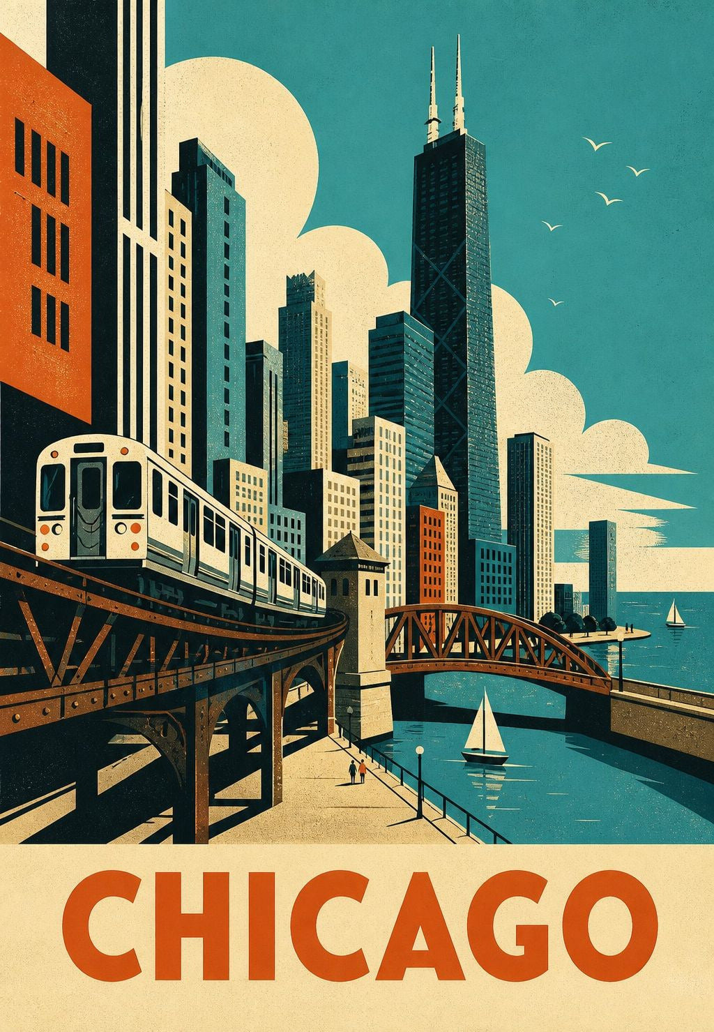 Chicago, magasvasút a víz mentén