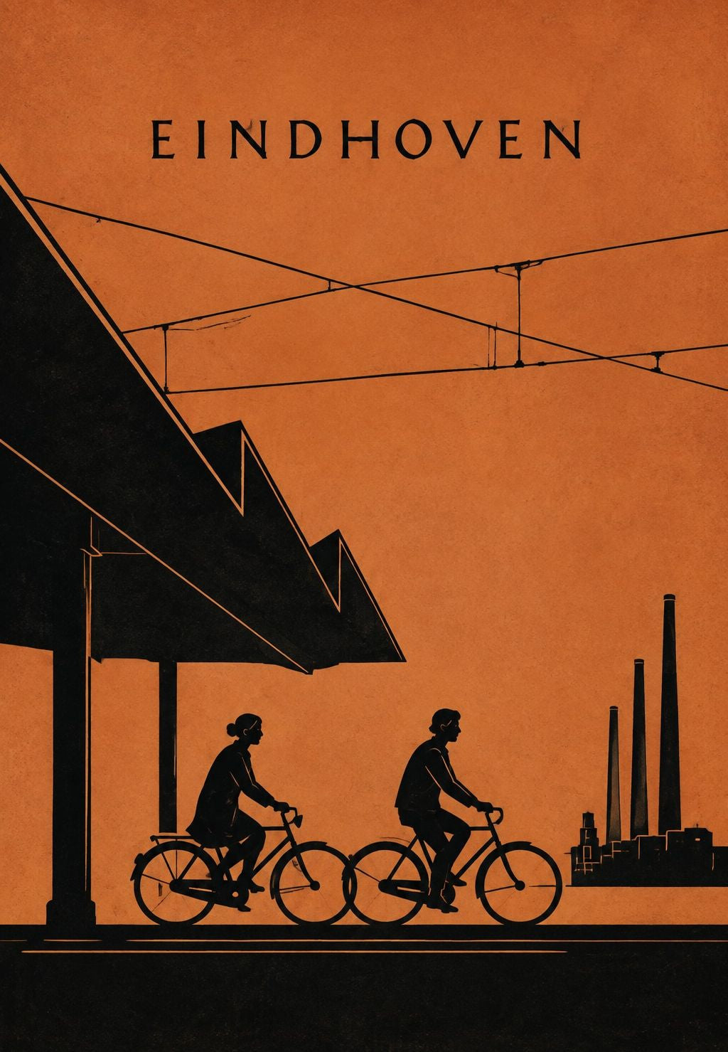Two Cyclists Under the Hall