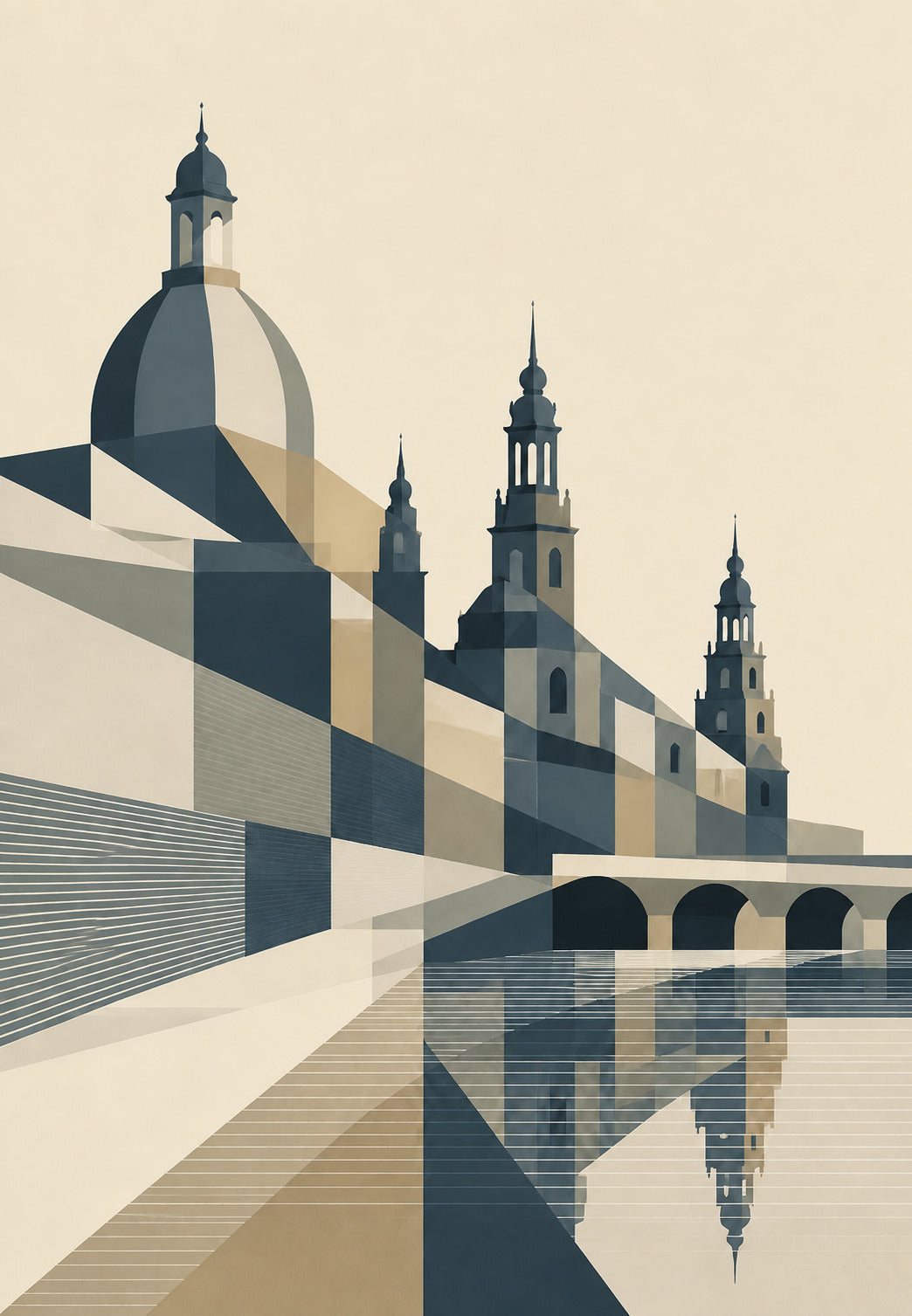 Dresden, cúpulas e campanários sobre o Elba