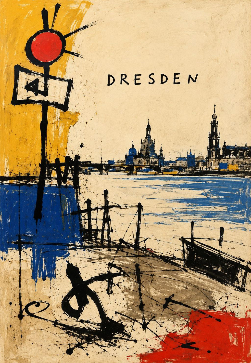 Dresden vista dos cais do Elba