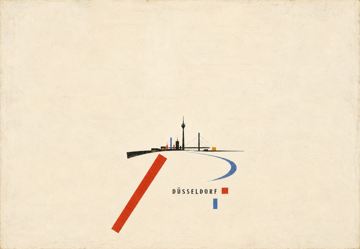 Düsseldorf Along the Rhine (Landscape)