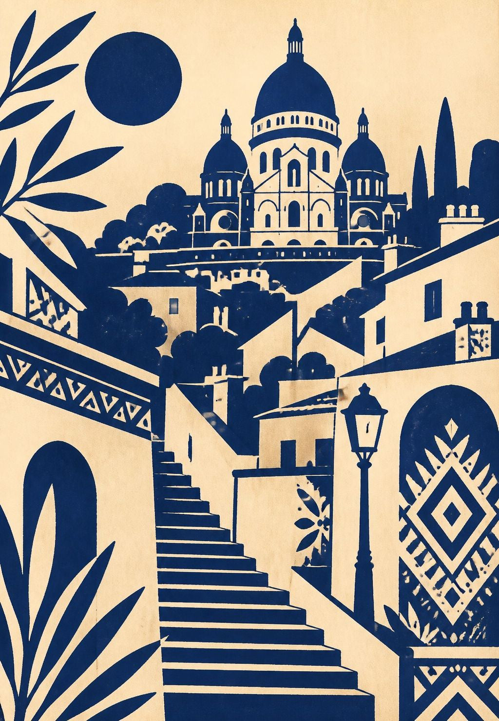 Staircase to the Montmartre Basilica