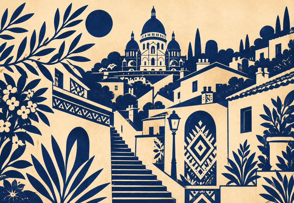 Treppe zur Basilika von Montmartre (Querformat)