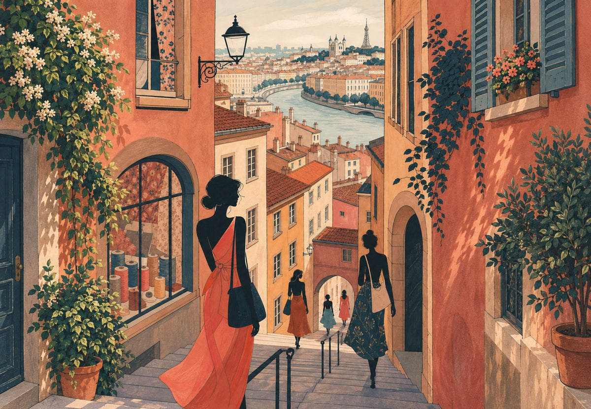 Treppen über der Saône (Querformat)