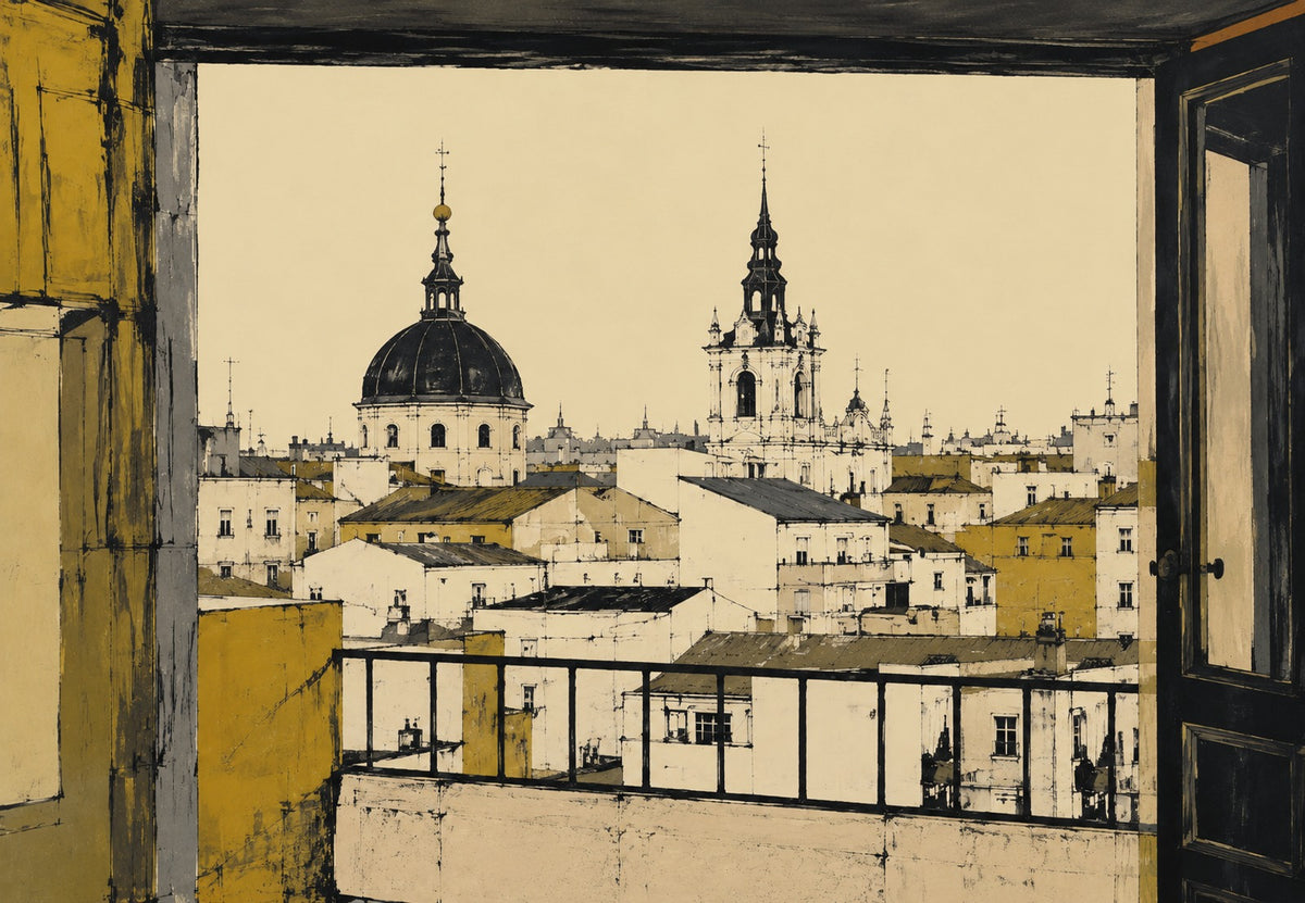 Open Window over the Rooftops (Landscape)
