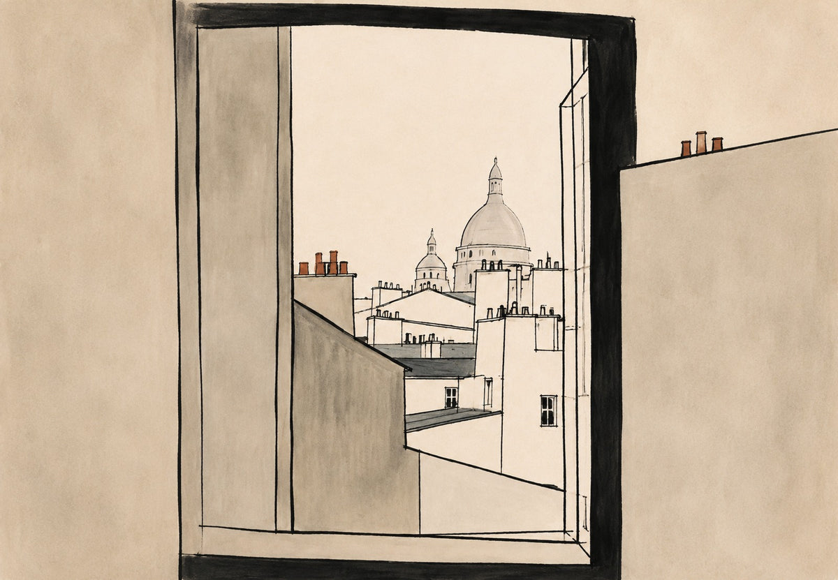 Open Window over Montmartre (Landscape)