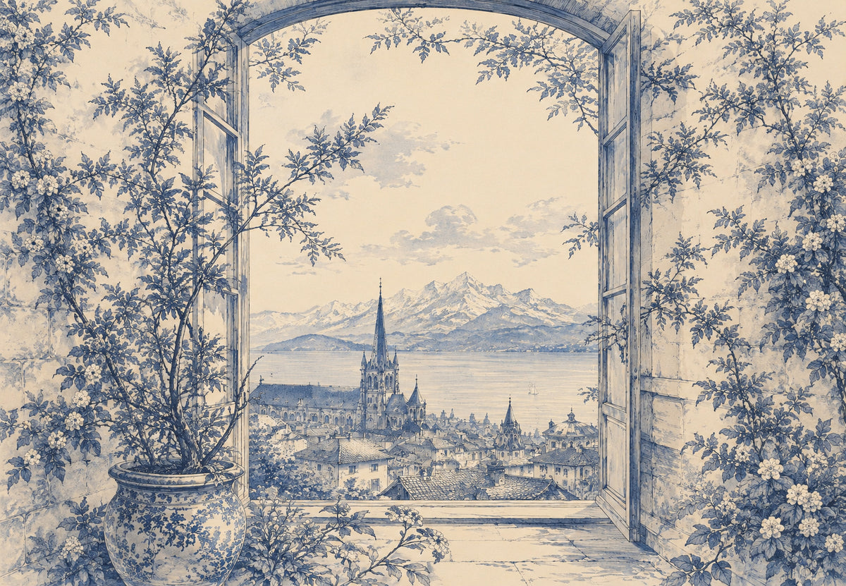 Window Onto Lausanne Cathedral (Landscape)