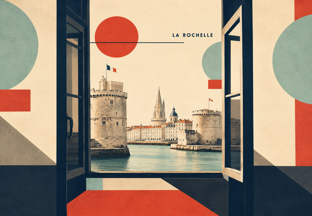 Venster over de oude haven van La Rochelle (Liggend)