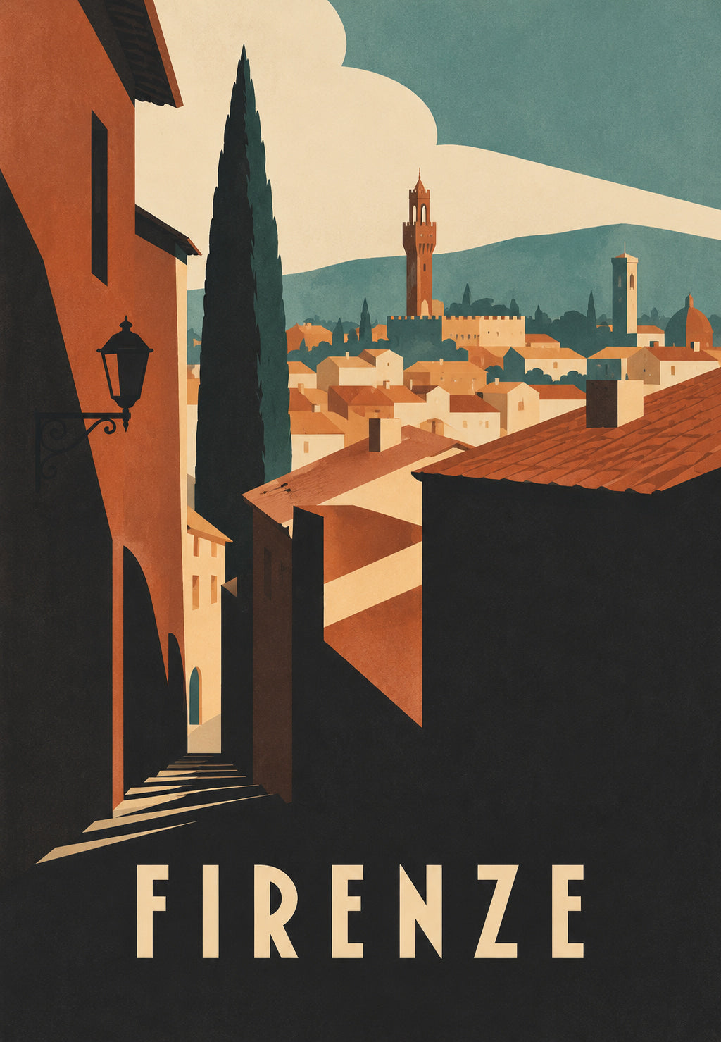 Florence, entre ombre et cyprès